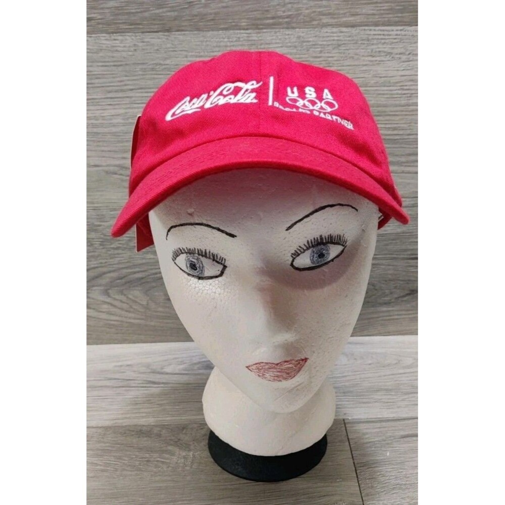 Coca Cola 2012 London Olympics Partner Hat OS Cap Strapback USA Coke VTG NWT